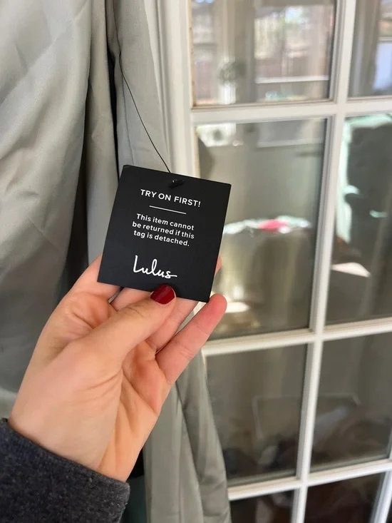 Sage One-Shoulder Asymmetrical Slit Evening Dress - Picture 3 of 4